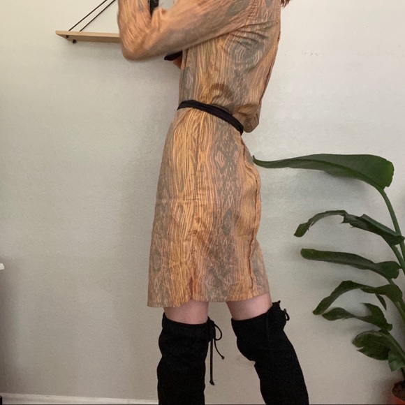 derek lam retro yellow button down dress - Picture 3 of 3